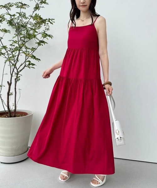 one after another NICE CLAUP（ワンアフターアナザーナイスクラップ）の「肩リボンティアードワンピース/WEB限定アイテム/リバイバル（ワンピース・レディース・ブラック/アイボリー/レッド/ピンク/グレー・MEDIUM/SMALL）」の17枚目の写真