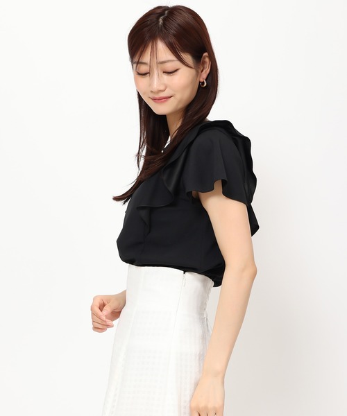 MISCH MASCH(ミッシュマッシュ)の「■2024春夏新作■フレア袖パールカットブラウス/MM428102(シャツ/ブラウス・レディース・グレー/モカ/ホワイト/ブラック・フリ-)」の16枚目の写真