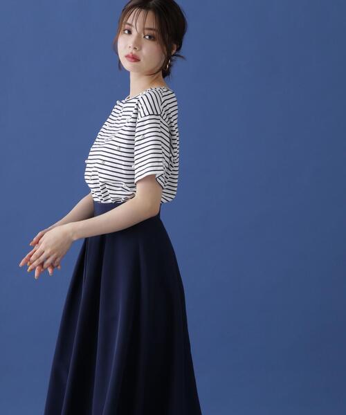 PROPORTION BODY DRESSING（プロポーションボディドレッシング）の「パールＴシャツ / 1214260601（Tシャツ/カットソー・レディース・ダークネイビー/ホワイト/ブルー系その他・FREE）」の3枚目の写真