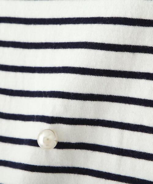 PROPORTION BODY DRESSING（プロポーションボディドレッシング）の「パールＴシャツ / 1214260601（Tシャツ/カットソー・レディース・ダークネイビー/ホワイト/ブルー系その他・FREE）」の4枚目の写真