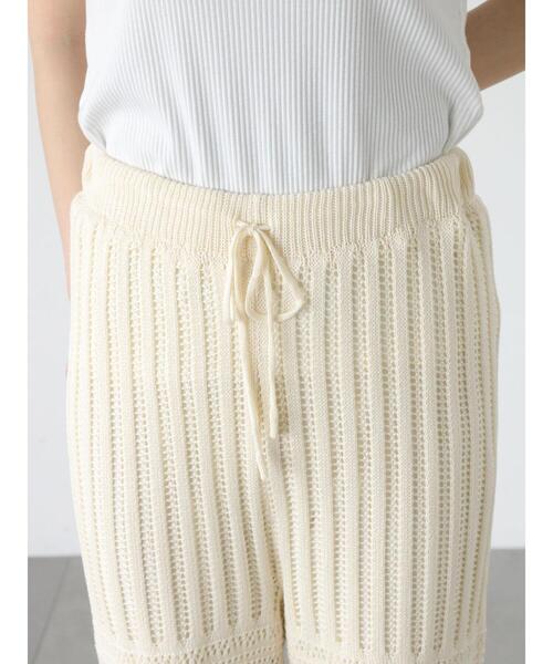 Lugnoncure(ルノンキュール)の「編地切替ニットパンツ(その他パンツ・レディース・グレー/オフホワイト/ブラック・F)」の15枚目の写真