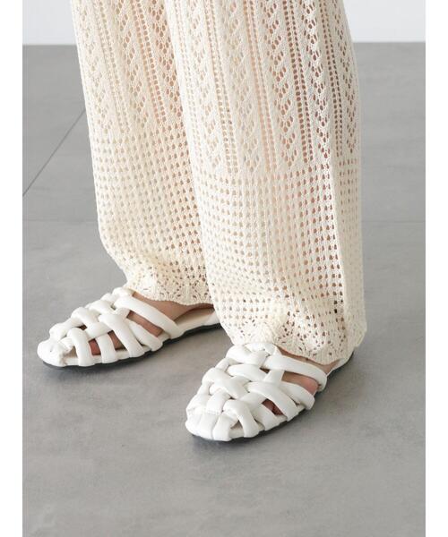 Lugnoncure(ルノンキュール)の「編地切替ニットパンツ(その他パンツ・レディース・グレー/オフホワイト/ブラック・F)」の16枚目の写真