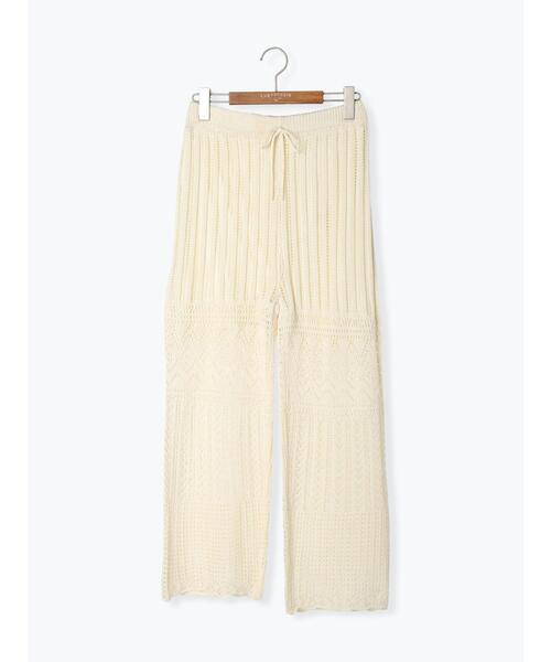Lugnoncure(ルノンキュール)の「編地切替ニットパンツ(その他パンツ・レディース・グレー/オフホワイト/ブラック・F)」の18枚目の写真
