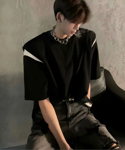 MGV（エムジーヴィー）の「Street Cutting T-shirt（Tシャツ/カットソー・メンズ・ブラック/ホワイト・MEDIUM/LARGE/X-LARGE）」の6枚目の写真