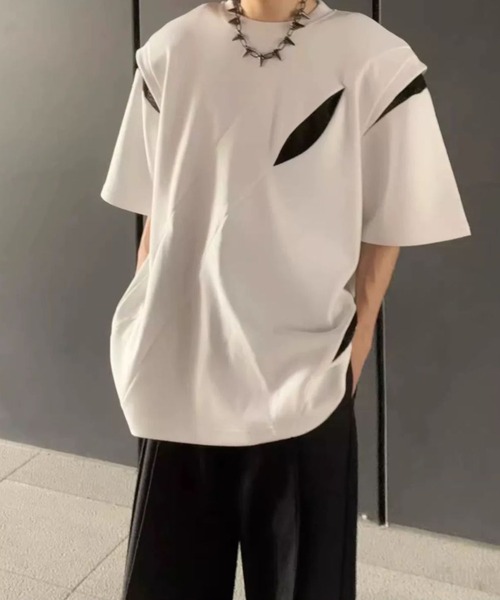 MGV（エムジーヴィー）の「Street Cutting T-shirt（Tシャツ/カットソー・メンズ・ブラック/ホワイト・MEDIUM/LARGE/X-LARGE）」の4枚目の写真