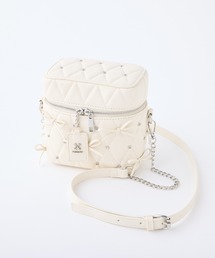 one after another NICE CLAUP | リボン＆ビジュースタッズ付きバニティバッグ(ショルダーバッグ)