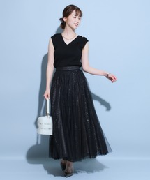 ★完売色★新品★ジャスグリッティー　マルチ釦Vニット　マイストラーダ　カデュネ ☆完売色☆新品☆ジャスグリッティー マルチ釦Vニット マイ