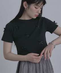 リボンクロップドTシャツ