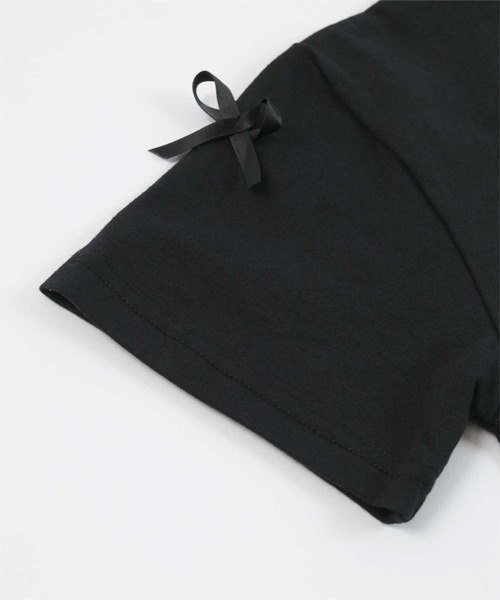 miette(ミエット)の「リボンクロップドTシャツ(Tシャツ/カットソー・レディース・オフホワイト/ブラック・FREE)」の15枚目の写真