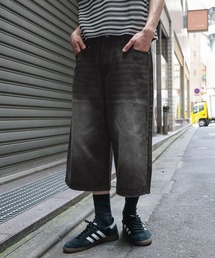 INFLATION | INFLATION／クロップワイドショートパンツ(デニムパンツ)