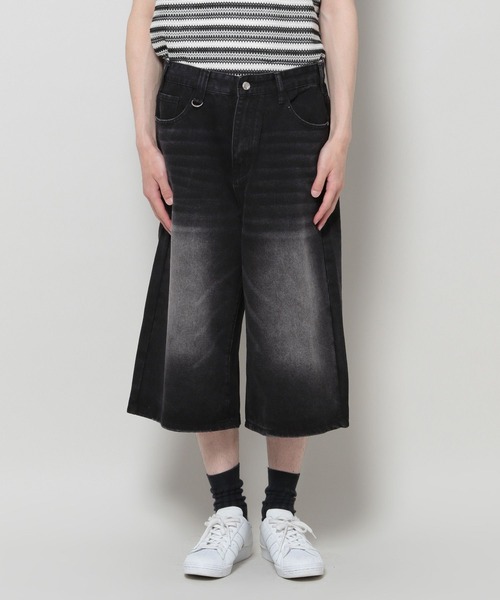 INFLATION(インフレーション)の「INFLATION/クロップワイドショートパンツ(デニムパンツ・メンズ・ブラック/ロイヤルブルー・MEDIUM/SMALL/LARGE)」の19枚目の写真