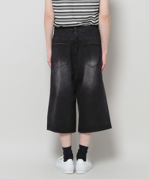INFLATION(インフレーション)の「INFLATION/クロップワイドショートパンツ(デニムパンツ・メンズ・ブラック/ロイヤルブルー・MEDIUM/SMALL/LARGE)」の21枚目の写真