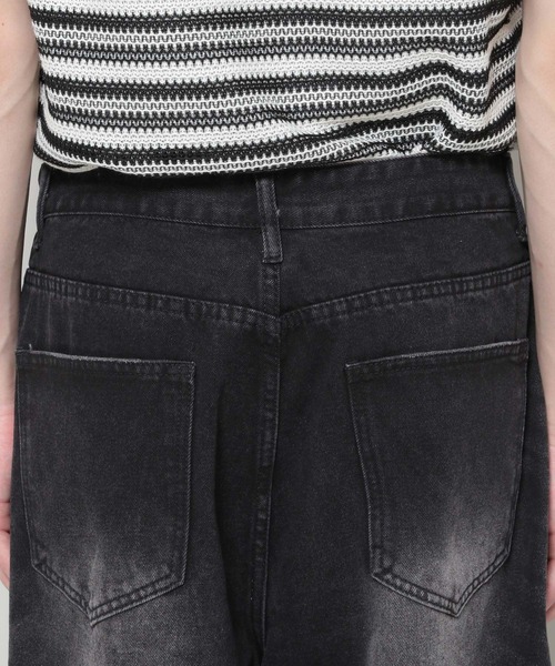 INFLATION(インフレーション)の「INFLATION/クロップワイドショートパンツ(デニムパンツ・メンズ・ブラック/ロイヤルブルー・MEDIUM/SMALL/LARGE)」の11枚目の写真