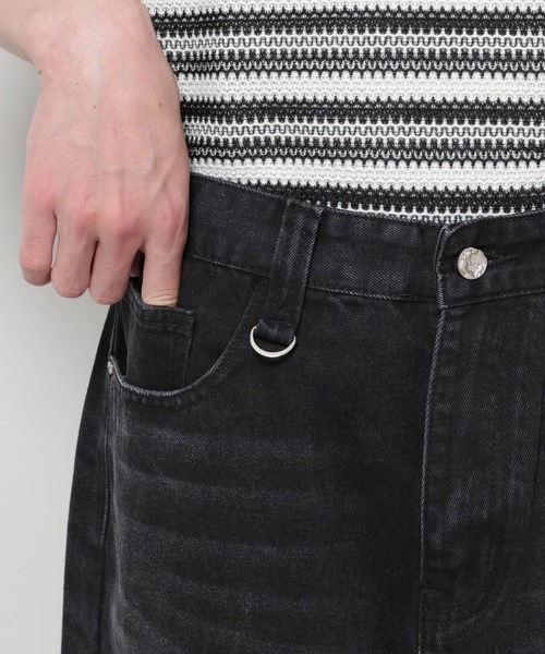 INFLATION(インフレーション)の「INFLATION/クロップワイドショートパンツ(デニムパンツ・メンズ・ブラック/ロイヤルブルー・MEDIUM/SMALL/LARGE)」の13枚目の写真