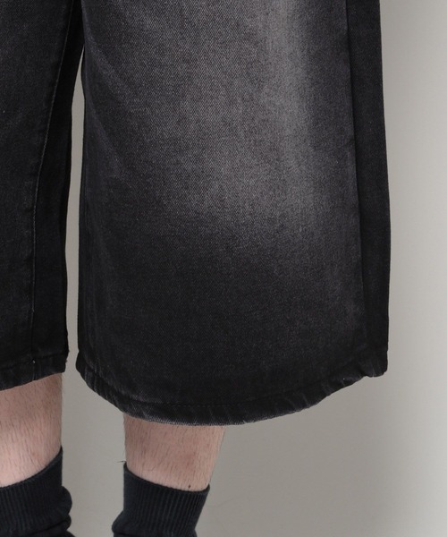 INFLATION(インフレーション)の「INFLATION/クロップワイドショートパンツ(デニムパンツ・メンズ・ブラック/ロイヤルブルー・MEDIUM/SMALL/LARGE)」の15枚目の写真