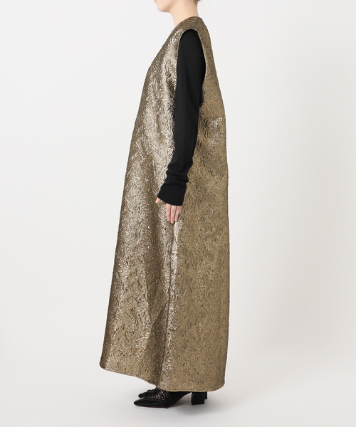 CITYSHOP（シティーショップ）の「GOLD JACQUARD DRESS
