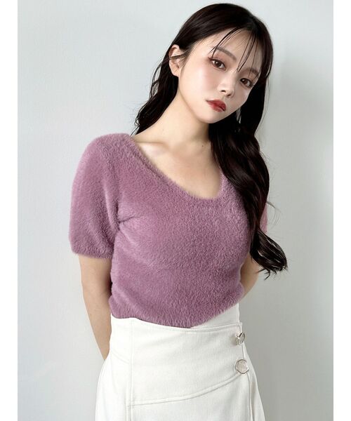 韓国 3点セットシャギー ショートニット リブトップス ミニスカ シャギーニットトップスXミニスカートセットアップ[dr408