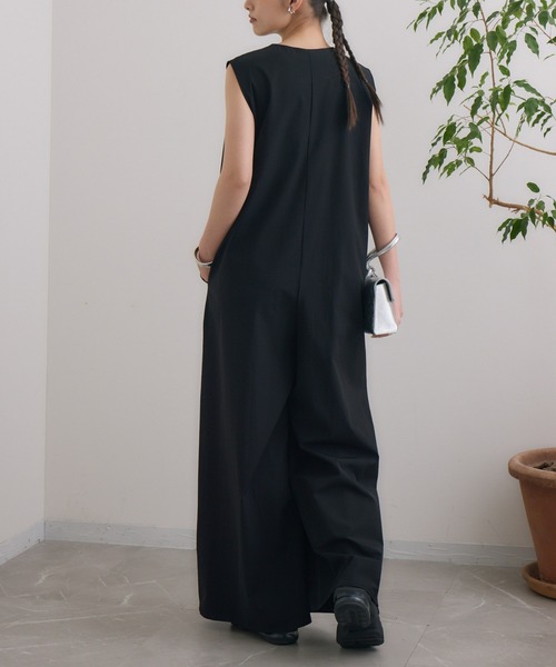 Chloe クロエ とろみ素材 オーバーオール つなぎ スロバキア製 N1382