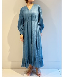 サラマリカ ワンピース ロング ブルー コバルト 秋 SALA MALLIKA サラマリカ ワンピース ロング ブルー コバルト 秋 SALA MALLIKA