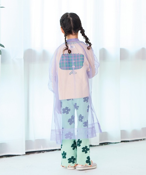 A BOND（アボンド）の「チュールシャーリングワンピース（ワンピース・キッズ・ラベンダー/ブラック・L/M/S）」の5枚目の写真