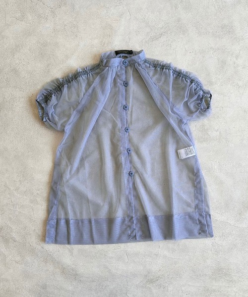 A BOND（アボンド）の「チュールシャーリングワンピース（ワンピース・キッズ・ラベンダー/ブラック・L/M/S）」の6枚目の写真