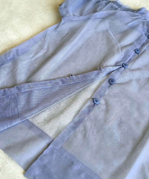 A BOND（アボンド）の「チュールシャーリングワンピース（ワンピース・キッズ・ラベンダー/ブラック・L/M/S）」の8枚目の写真