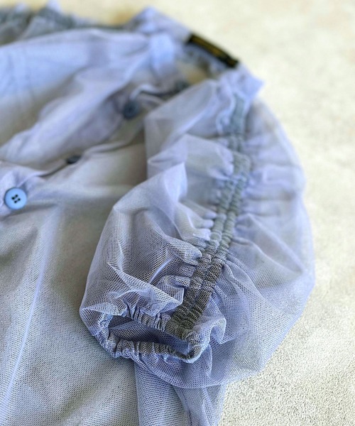 A BOND（アボンド）の「チュールシャーリングワンピース（ワンピース・キッズ・ラベンダー/ブラック・L/M/S）」の9枚目の写真