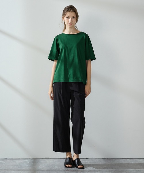 LE SOUK HOLIDAY(ルスークホリデー)の「【接触冷感】バルーンスリーブTシャツ(Tシャツ/カットソー・レディース・ブラック/ブラウン/グリーン・M/L)」の5枚目の写真