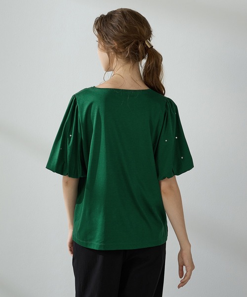 LE SOUK HOLIDAY(ルスークホリデー)の「【接触冷感】バルーンスリーブTシャツ(Tシャツ/カットソー・レディース・ブラック/ブラウン/グリーン・M/L)」の6枚目の写真