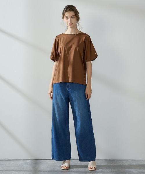 LE SOUK HOLIDAY(ルスークホリデー)の「【接触冷感】バルーンスリーブTシャツ(Tシャツ/カットソー・レディース・ブラック/ブラウン/グリーン・M/L)」の14枚目の写真
