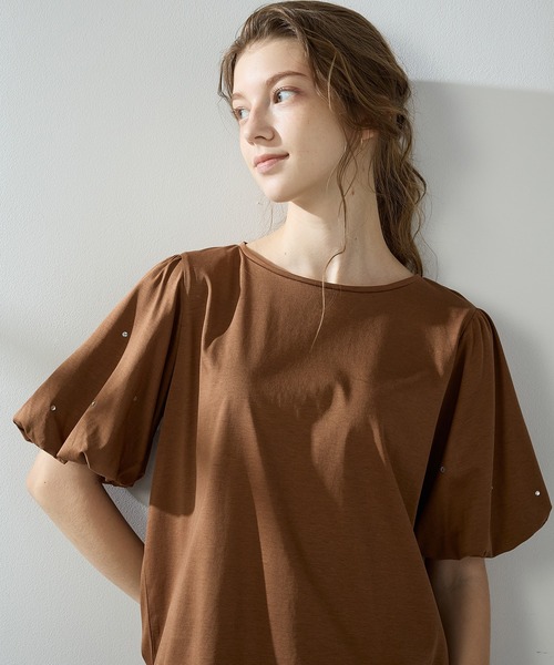 LE SOUK HOLIDAY(ルスークホリデー)の「【接触冷感】バルーンスリーブTシャツ(Tシャツ/カットソー・レディース・ブラック/ブラウン/グリーン・M/L)」の15枚目の写真