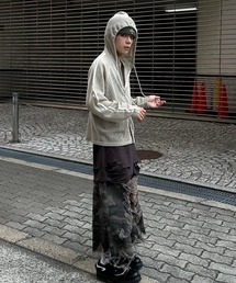 XU | ストリートファッション XU エックスユー pigment track mesh zip hoodie ピグメントトラックメッシュジップフーディー ジップパーカー メッシュパーカー トラックフーディー 長袖フーディー サマーニット 長袖パーカー 羽織り 韓国ファッション 韓国ストリート(パーカー)