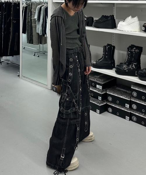 XU（エックスユー）の「【XU】pigment track mesh zip hoodie（パーカー・メンズ・ベージュ/チャコール・ONE SIZE）」の4枚目の写真