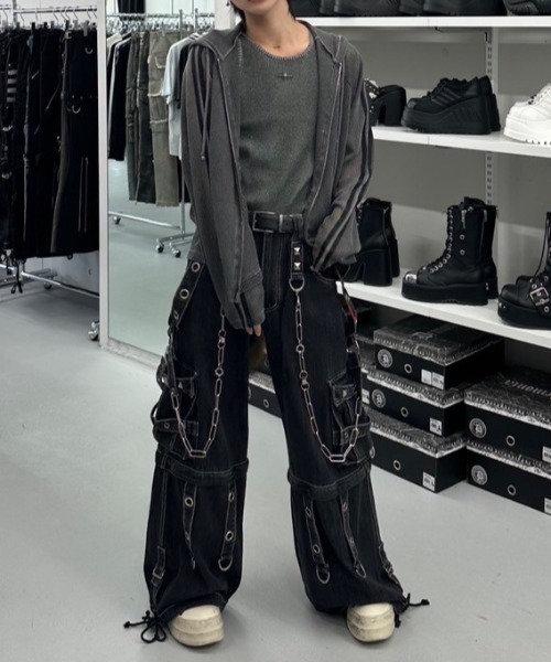 XU（エックスユー）の「【XU】pigment track mesh zip hoodie（パーカー・メンズ・ベージュ/チャコール・ONE SIZE）」の15枚目の写真