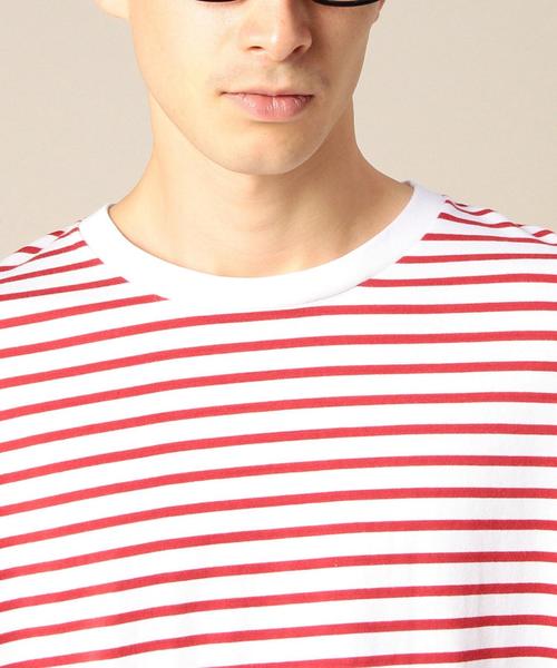 MONKEY TIME（モンキータイム）の「＜monkey time＞ 40/2 BORDER LONG TEE/カットソー◆（Tシャツ/カットソー・メンズ・ブラック/レッド・LARGE/MEDIUM/SMALL/X-LARGE）」の9枚目の写真