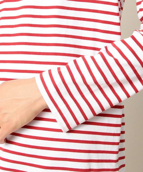 MONKEY TIME（モンキータイム）の「＜monkey time＞ 40/2 BORDER LONG TEE/カットソー◆（Tシャツ/カットソー・メンズ・ブラック/レッド・LARGE/MEDIUM/SMALL/X-LARGE）」の10枚目の写真