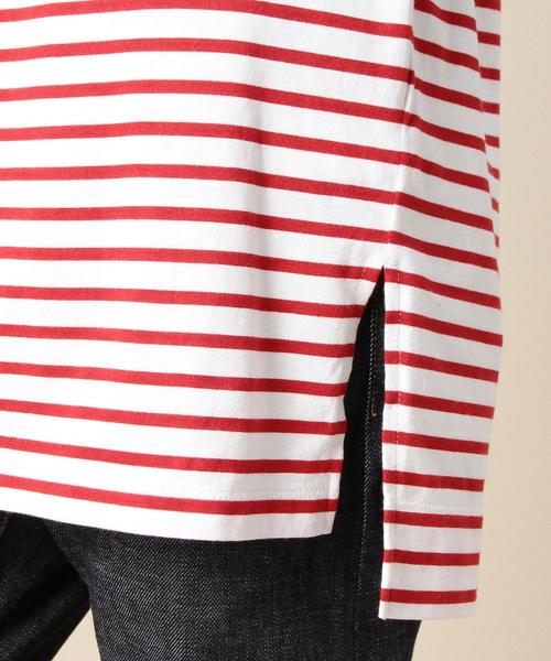 MONKEY TIME（モンキータイム）の「＜monkey time＞ 40/2 BORDER LONG TEE/カットソー◆（Tシャツ/カットソー・メンズ・ブラック/レッド・LARGE/MEDIUM/SMALL/X-LARGE）」の11枚目の写真