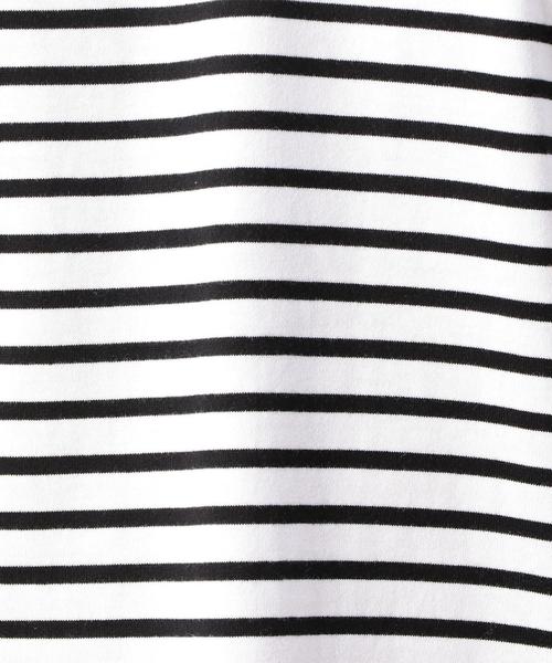 MONKEY TIME（モンキータイム）の「＜monkey time＞ 40/2 BORDER LONG TEE/カットソー◆（Tシャツ/カットソー・メンズ・ブラック/レッド・LARGE/MEDIUM/SMALL/X-LARGE）」の6枚目の写真