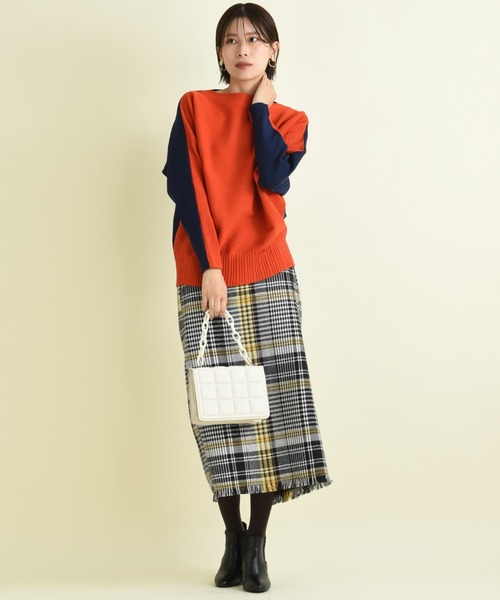 INTERPLANET（インタープラネット）の「ＢＩＧチェックツイードタイトスカート（スカート・レディース・イエロー/ブラック・FREE）」の19枚目の写真