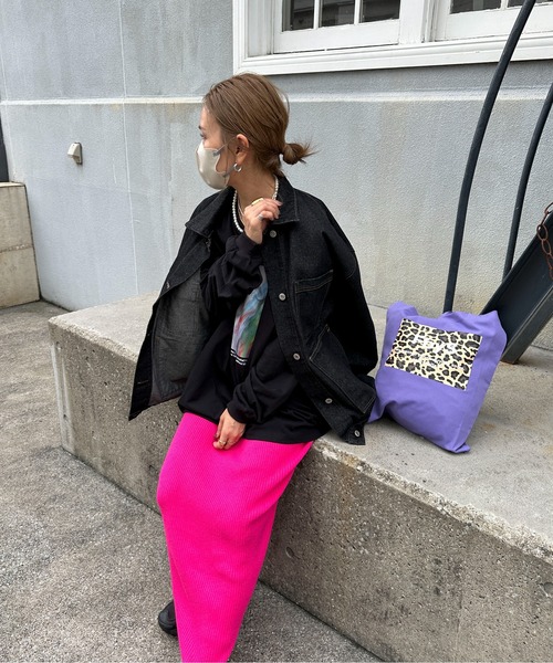 feepur by saya（フェピュールバイサヤ）の「【2nd anniversary】レオパードカラートート（トートバッグ・レディース・ブラウン/ターコイズブルー/パープル・MEDIUM）」の6枚目の写真