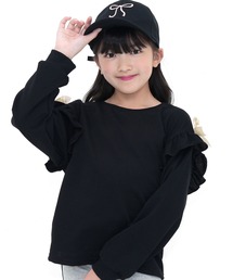 Bee des Bee（ビーデスビー）の「フリルトップス（Tシャツ/カットソー・キッズ）」