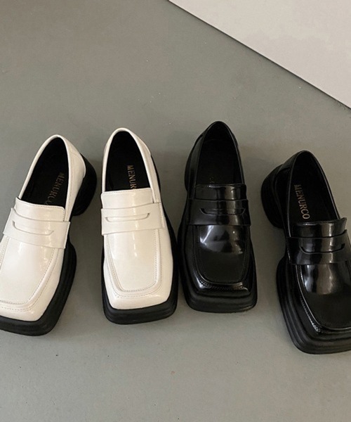 HALEY PESCA（ヘーリーペスカ）の「HALEY PESCA/スクエアトゥ 厚底ローファー（ローファー・レディース・ブラック・38/40/36）」の8枚目の写真