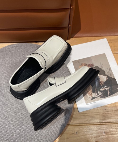 HALEY PESCA（ヘーリーペスカ）の「HALEY PESCA/スクエアトゥ 厚底ローファー（ローファー・レディース・ブラック・38/40/36）」の9枚目の写真