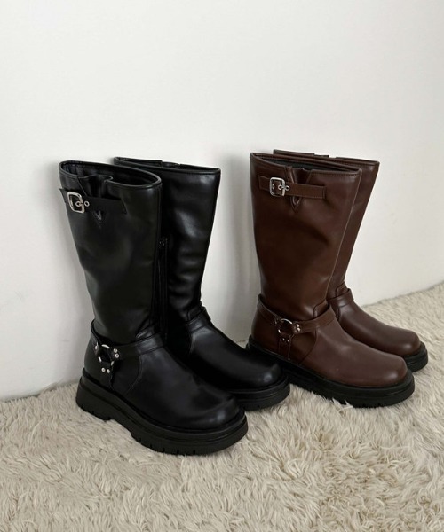 archives(アルシーヴ)の「エンジニアブーツ(ブーツ・レディース・ブラウン/ブラック・MEDIUM/LARGE)」の6枚目の写真