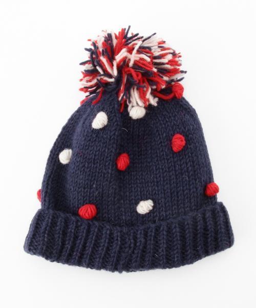 BEAMS BOY(ビームスボーイ)の「BEAMS BOY / ポンワッチキャップ(ニットキャップ/ビーニー・レディース・ナチュラル/ネイビー・ONE SIZE)」の7枚目の写真
