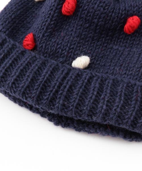 BEAMS BOY(ビームスボーイ)の「BEAMS BOY / ポンワッチキャップ(ニットキャップ/ビーニー・レディース・ナチュラル/ネイビー・ONE SIZE)」の9枚目の写真