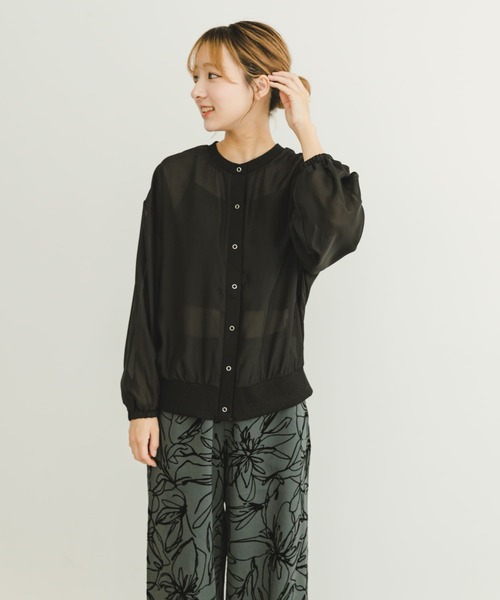 ITEMS URBANRESEARCH(アイテムズ アーバンリサーチ)の「シアーボタンブルゾン(ブルゾン・レディース・ホワイト系その他/ブラック・FREE)」の19枚目の写真