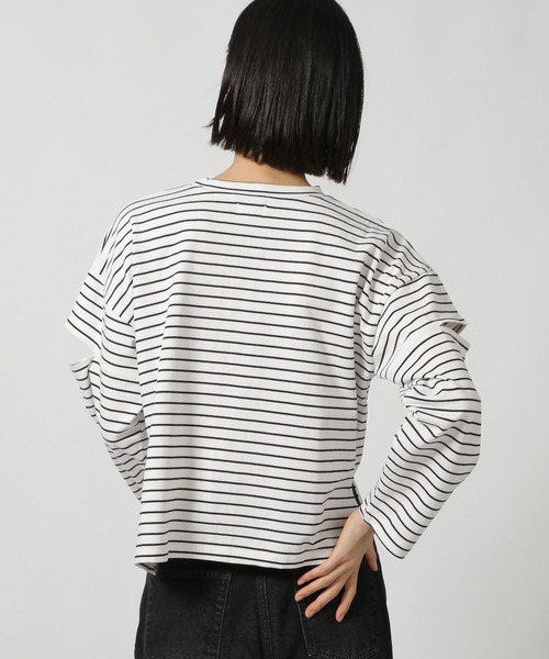 LAKOLE（ラコレ）の「カットアウト長袖プルオーバー / 148087（Tシャツ/カットソー・レディース・ブラック/ホワイト/チャコール/オフホワイト・FREE）」の9枚目の写真