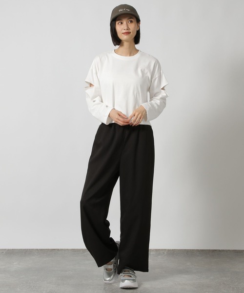 LAKOLE（ラコレ）の「カットアウト長袖プルオーバー / 148087（Tシャツ/カットソー・レディース・ブラック/ホワイト/チャコール/オフホワイト・FREE）」の10枚目の写真