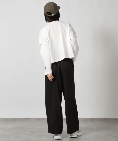 LAKOLE（ラコレ）の「カットアウト長袖プルオーバー / 148087（Tシャツ/カットソー・レディース・ブラック/ホワイト/チャコール/オフホワイト・FREE）」の12枚目の写真